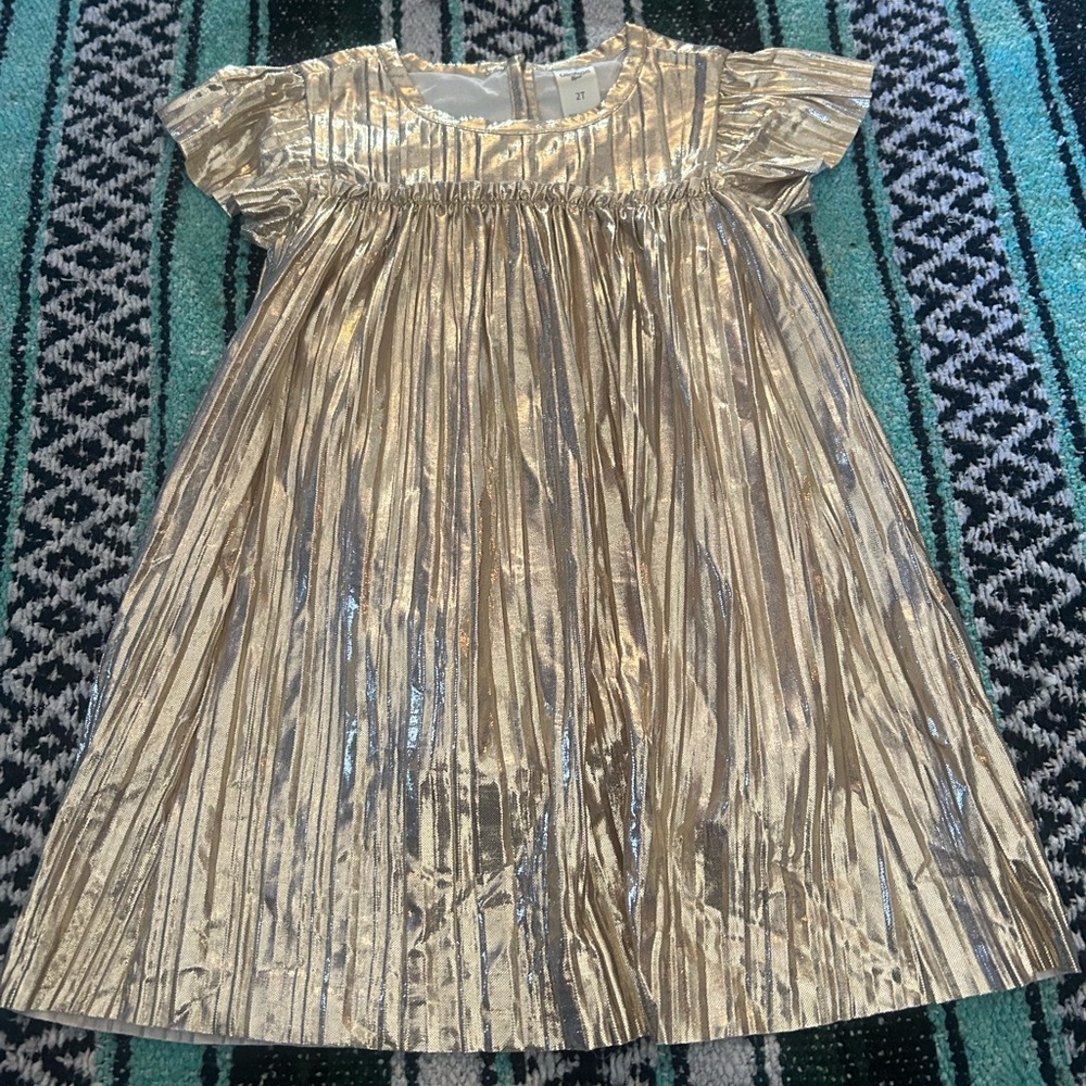 Oshkosh Bigosh metallic gold dress